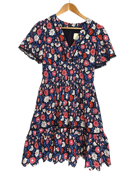 kate spade Dresses & Skirts - Kate Spade Daisy Eyelet Mini Dress Floral Print Cotton Colorful Cottage Lined 8